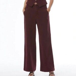 Never Worn Young Fabulous & Broke YFB Pleated Trousers with Elastic Waist, XS